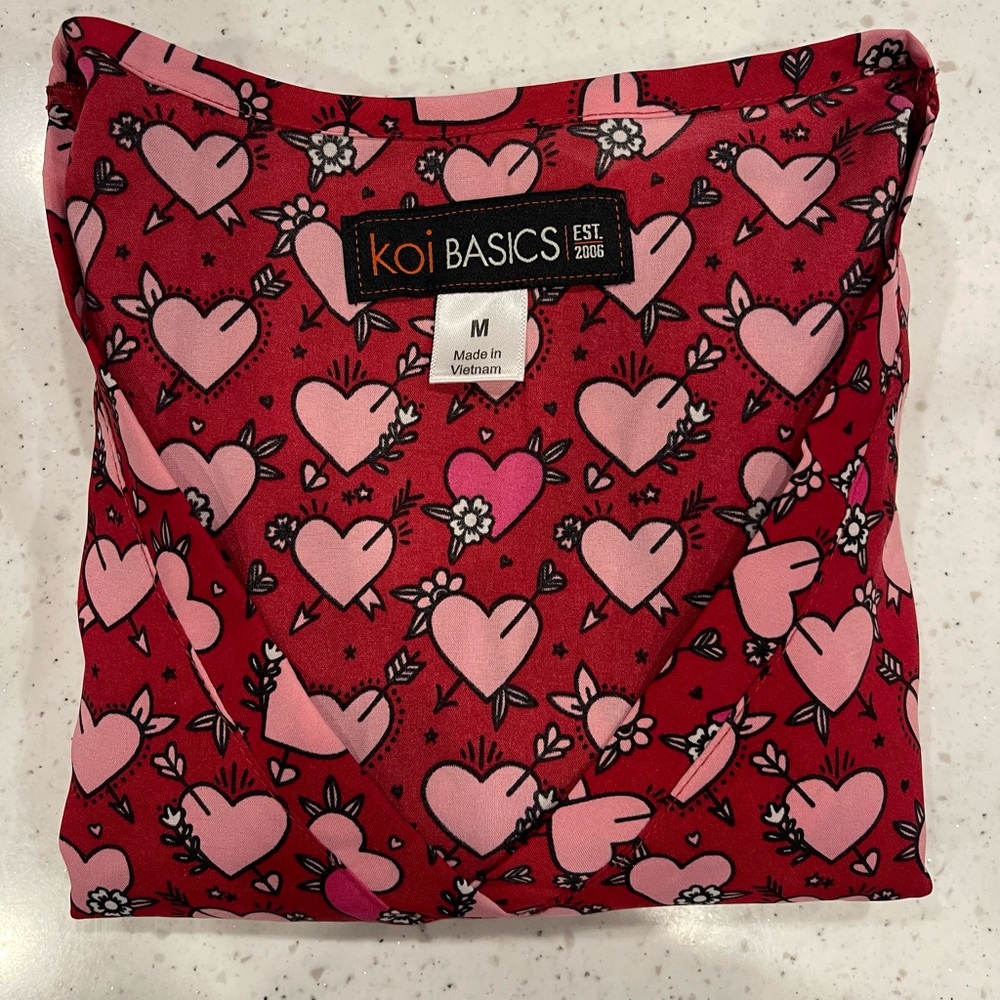 Valentine's scrub top